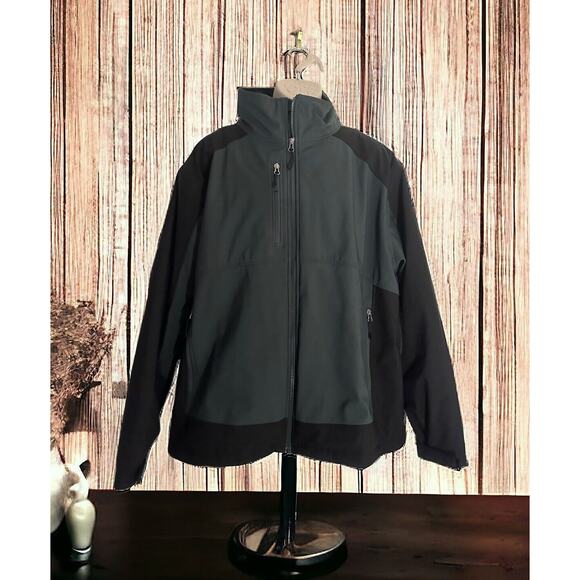 Black Gray Gravel Gear Mens Insulated Soft Shell Jacket Size X-Large - Picture 1 of 14